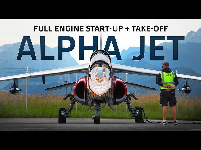 ALPHA JET - FULL ENGINE START-UP + TAKE-OFF (100% ORIGINAL SOUND)