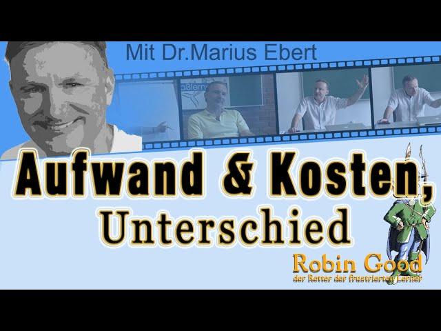 Aufwand und Kosten, Unterschied