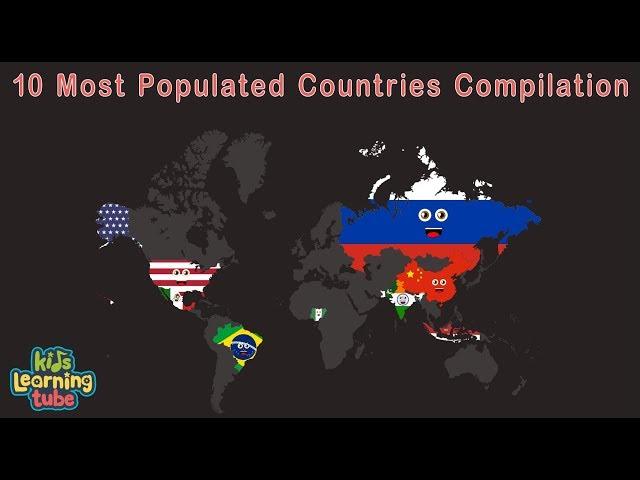 Top 10 Most Populated Countries of the World Compilation