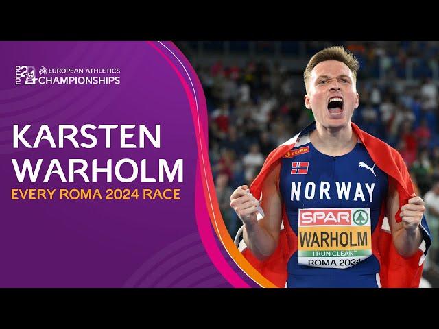 Under 47 seconds!  Karsten Warholm  | Every Roma 2024 race