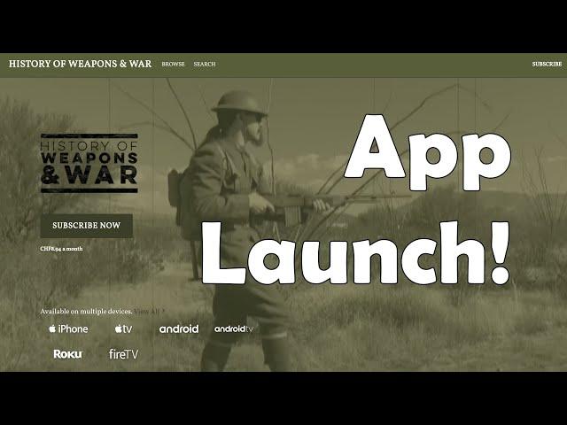 History of Weapons And War App Launch! 40% Off Today With Code "WEAPONSWAR40" (22 September 2023)