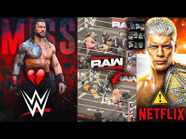 Roman Reigns OUT OF ACTION For LONG!? BYE-BYE | SHOCKING! Raw OFF-AIR, WWE on Netflix India | WWE