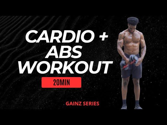 GAINZ Series: ONE Dumbbell CARDIO + AB Workout | Dumbbell Workout | Day 17