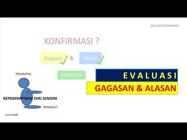 Konfirmasi, Evaluasi Gagasan Dan Alasan