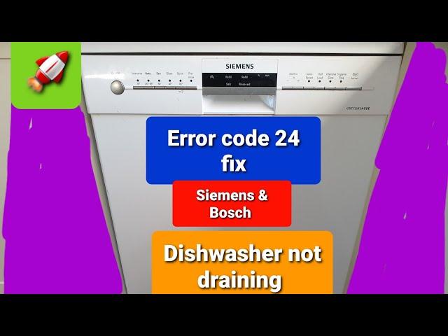 Error code 24 fix Siemens/bosch dishwasher ⭐⭐⭐