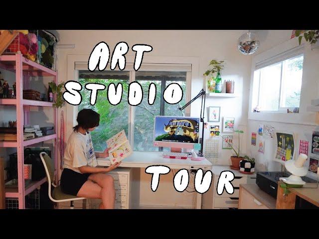 ART STUDIO TOUR  every nook & cranny in my studio!