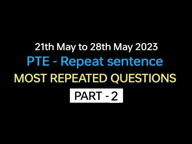 PTE - Speaking Repeat Sentence (Part-1) May Exam Prediction | pte Speaking, BEATthePTE max #pte