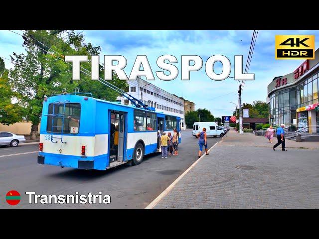 Tiraspol Walking Tour / Unrecognized State / Pridnestrovian Moldavian Republic (Transnistria) 4K HDR