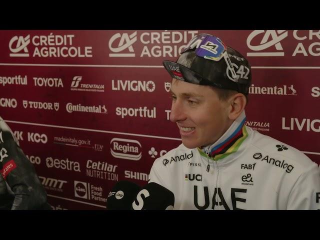 Tadej Pogačar - Interview at the finish - Strade Bianche 2025