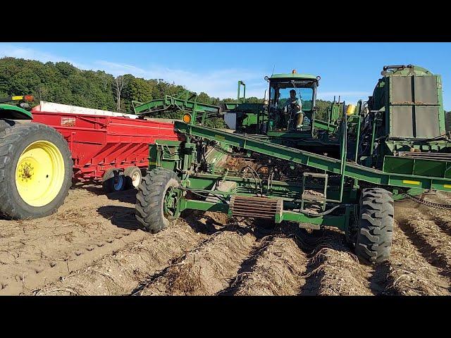 Lenco potatoe harvester at work in Michigan