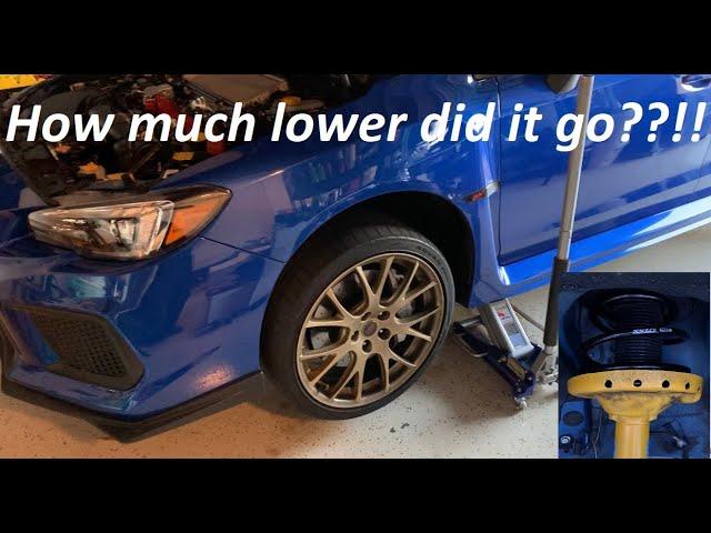 2018 Subaru STI type RA Swift spring install and 15mm spacers install