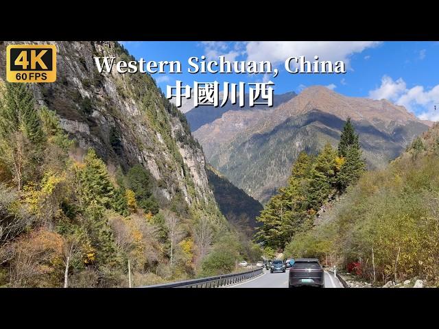 Driving on Li Xiaolu (Return Trip) - A Internet Celebrity Highway in Sichuan, China - 4K