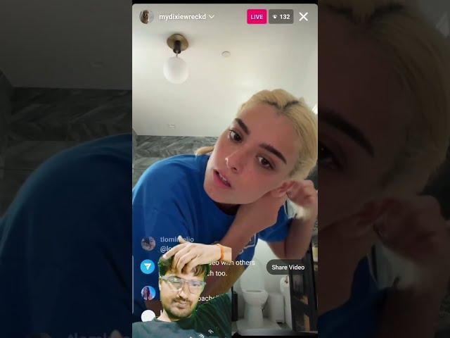 Dixie Damelio New Full IG LIVE  With  Trevor Zegras | 13th April 2024