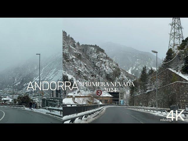 Andorra en 4K: La Primera Nevada del 2024 ️️ | Paisajes Invernales Relajantes