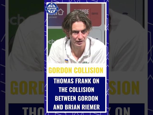 Brentford manager Thomas Frank on the clash between Anthony Gordon and Brian Riemer