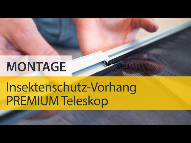 Montage größenverstellbarer Insektenschutz-Vorhang PREMIUM Teleskop von Schellenberg