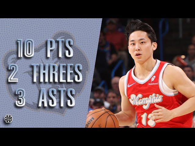 Yuki Kawamura 10 pts 2 threes 3 asts vs Thunder 24/25 season