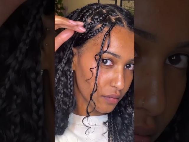 Doing boho goddess braids on my natural hair! #braids #bohobraids#goddessbraids