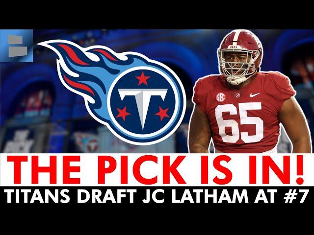 Breaking Titans DRAFT JC Latham With #7 OVR Pick In The 2024 NFL Draft | Titans News