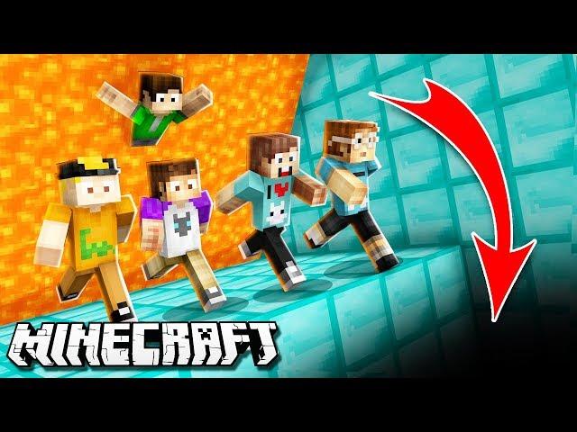 JUMP TO ESCAPE DEATH IN MINECRAFT! The Pals Escape the Lava Wall! (Super Lava Run)