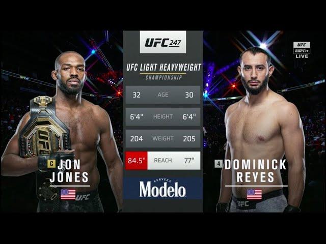 Jon Jones Vs Dominick Reyes : Ufc 247 Full Free Fight