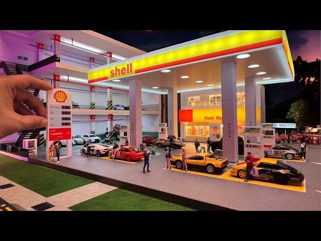 Shell Gas Station 1/64 Diorama | Hotwheels Diorama