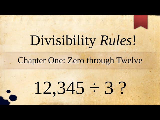 Divisibility Rules! 0 through 12