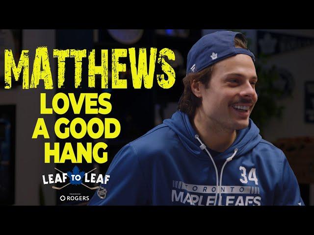 Matthews Loves a Good Hang | Leaf to Leaf with Auston Matthews and Michael Bunting