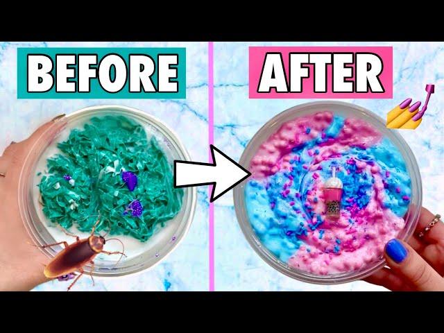 Fixing My WEIRDEST SLIMES!  | Slime Makeover *How to Make Slime DIY*