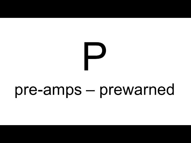 pre-amps - prewarned | P | English Dictionary