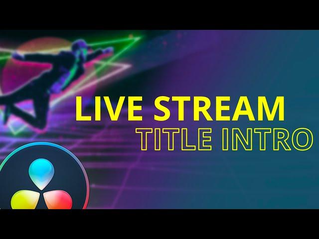 EASY live stream TITLE tutorial in DaVinci Resolve 16