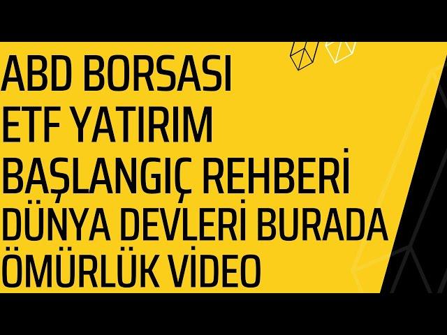 Amerikan borsası başlangıç yatırım rehberi, ETF yatırım rehberi