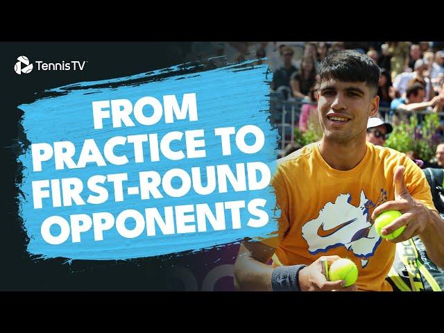 Carlos Alcaraz Practices With First-Round Opponent Cerundolo Two Days Before Match! | Queen's 2024