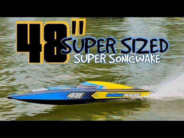 New Proboat Super SonicWake 48" Self-Righting Deep-V 8s RTR Rc Boat Review & Maiden