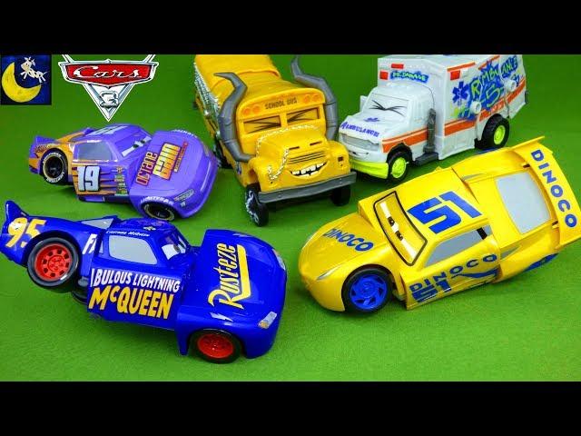 Disney Cars 3 Toys Race & Reck Fabulous Lightning McQueen Cruz Ramirez Miss Fritter Arvy Crash Toys!