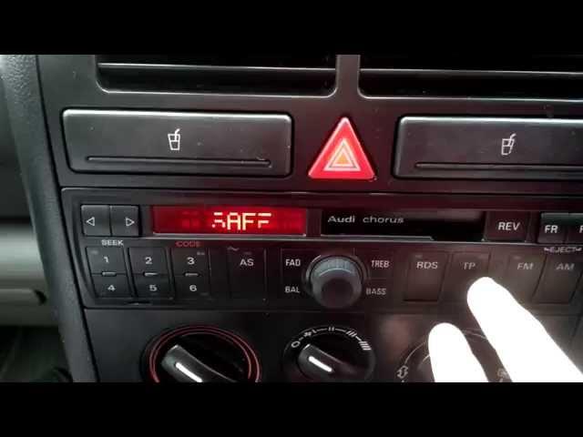 SOLVED Read Description - Audi A2 Concert Radio SAFE mode & RDS / TP code fault problems