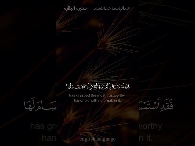 لا إكراه في الدين - #عبدالباسط_عبدالصمد #سورة_البقرة #حالة_واتس