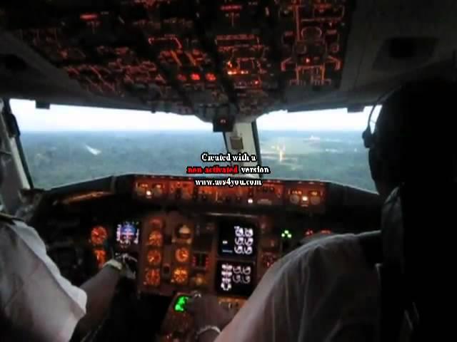 CAMAIR CO 767-300ER APPROACH AND LANDING (COCKPIT VIEW) YAOUNDE NSIMALEN