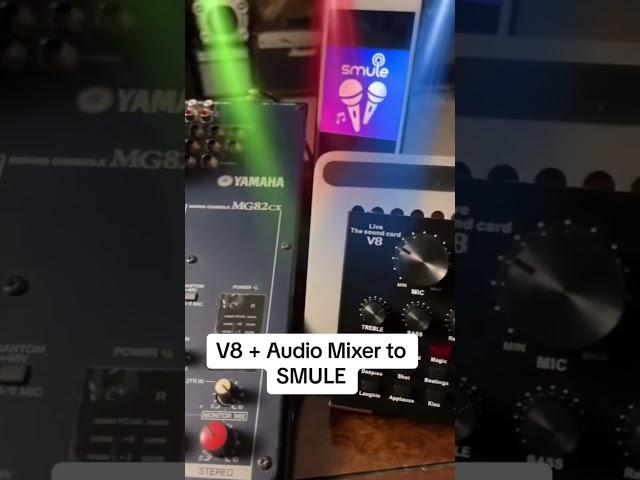 V8 Live Sound Card plus Audio Mixer for Smule Recording #smule #audiomixer #v8soundcard #soundcard