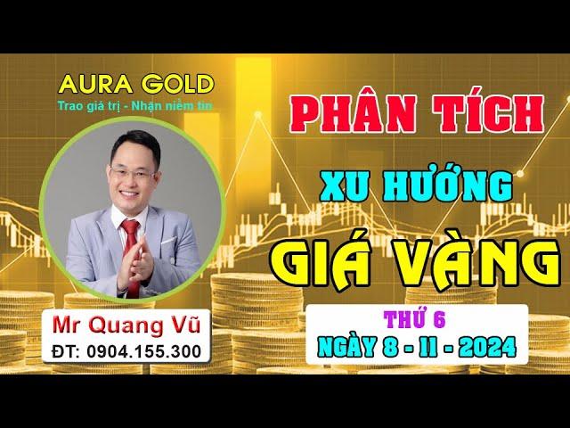 PHÂN TÍCH XU HƯỚNG GIÁ VÀNG NGÀY 8/11/2024 #nhandinhxuhuongvang, #dubaogiavang, #vang