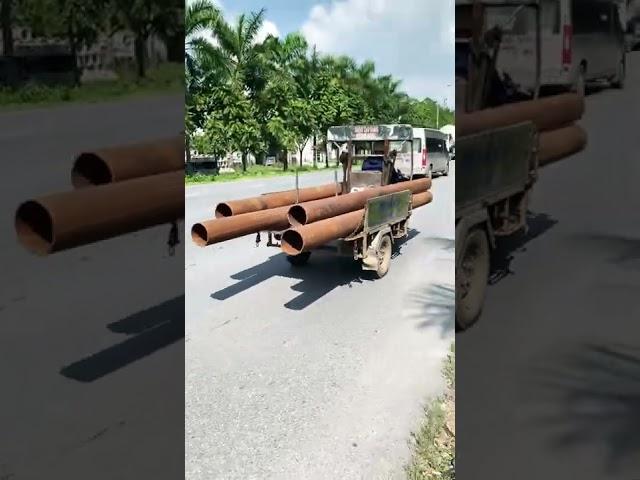 What is it??!  Vietnamese homemade contraption with heavy load 