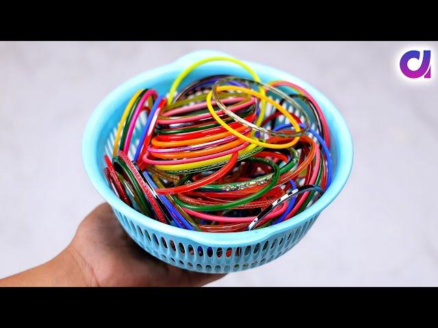 8 Superb Home Decor Ideas Out Of Waste Old Bangles | @Artkala