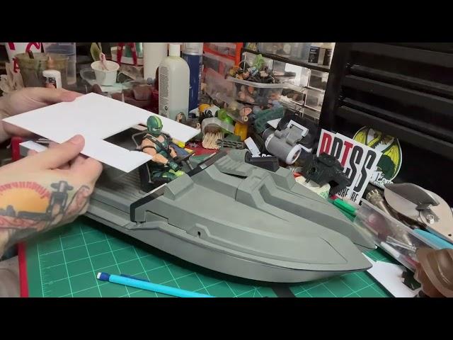 Pt2 Making a GI Joe Classified Water Moccasin from a Fortnite boat! #gijoe #gijoeclassified #hasbro