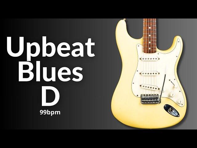 Easy Upbeat Groove Blues Guitar Backing Track in D Major l Jam Session Essentials