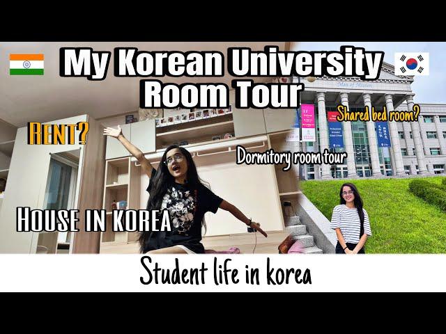 My Korean University Room tour l Dormitory Tour l Student life in Korea l Shared Room Rent l Student