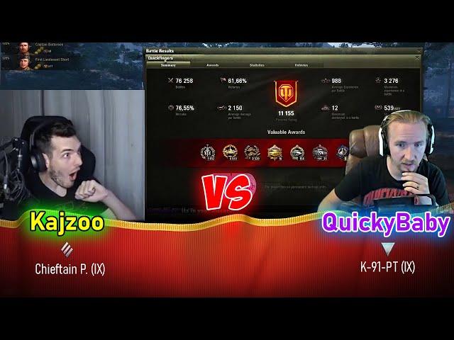 QuickyBaby vs Kajzoo in random battle | World of Tanks