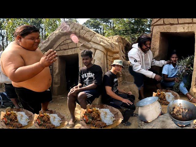 Jalpari is Back to Survival House KDvai Dream Girl Cooking & Eating Pork Meat With Rayo Sag & Rice