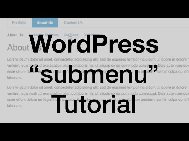 WordPress Child Page Menu (parent & subpages)