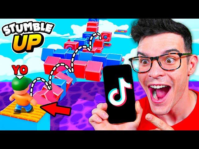 Probé TRUCOS de TikTok en Stumble Up!... 