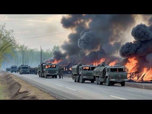 Convoy of 10,000 elite US troops blocked by hundreds of Russian T-90 tanks on the Ukrainian border